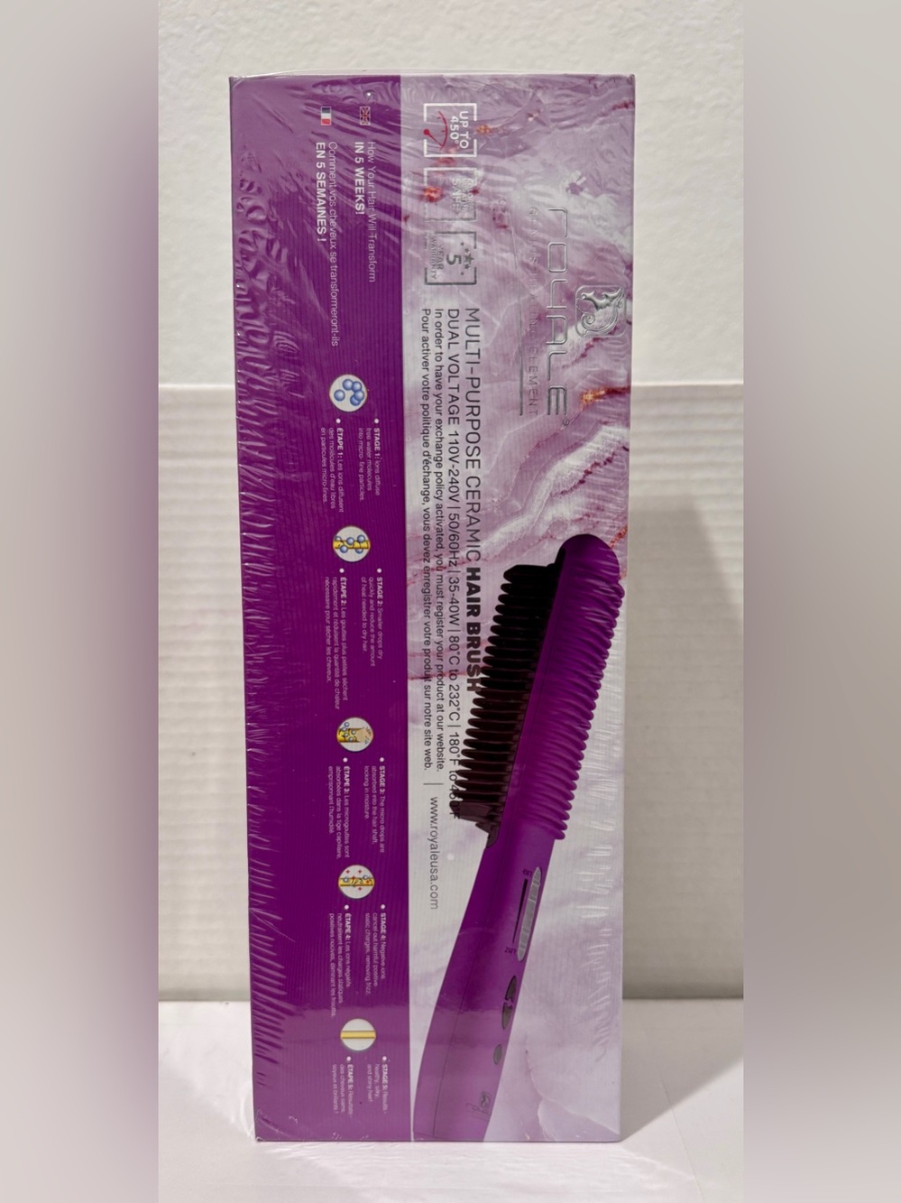 MULTI PURPOSE CERAMIC HAIR BRUSH - GENIUS HEATING ELEMENT- NEW & SEALED